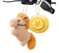 Générique Cheval Nouvel an Chinois - Charme Maison Doux Mignon Transportable - Jouets en Peluche De Cheval | pour Voiture Bureau École Café Canapé Bibliothèque Magasin