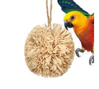 Générique Chew Toys - Natural Hay Foraging Toy | Parrot Cage Chewing Toys | Safe Corn Silk Shredding Bird Toy Swing for Parakeet Cockatiel Conure Small Birds Cage Enrichment Indoor Outdoor Use