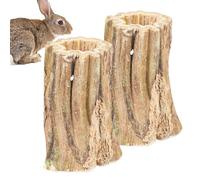 Générique Chew Toys, Wood Chew Plush, 2pcs Natural Papaya Chews Sticks, Bunny Teeth Care Plaything for Bunnies, Chinchilla, Hamster, Squirrel, Gerbils and Small Pets