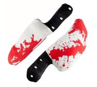 Générique Chewing Toys, Cat Biting Toys, 5.12x1.18 inches, 2 Pieces Plush Scratcher with Bloody Cutter Design, Training Toy for Large Breed Dogs, Solo Play, Outdoor, Hunting and Exercise