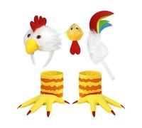 Générique Chicken Costume Accessories, Tail Feet Nose Cosplay Set