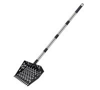 Générique Chicken Manure Shovel Rake 2-in-1 - Stainless Steel Tool with Adjustable Handle, Poultry Sieving for Farm Coops & Sandy Areas Horse Rabbit Pet Cat Litter Animal Waste Dog Kennel