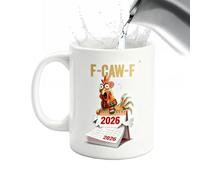 Générique Chicken Mug - 9.5x8x8cm Ceramic Breakfast Cup - Attractive Novelty Coffee Mugs | Comfortable Handle For Women Men Home Work Birthday Party Morning Routine Relaxing Moments Weekend Leisure