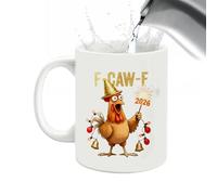 Générique Chicken Mug - 9.5x8x8cm Ceramic Breakfast Cup - Attractive Novelty Coffee Mugs | Comfortable Handle For Women Men Home Work Birthday Party Morning Routine Relaxing Moments Weekend Leisure