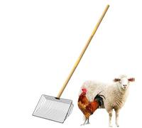 Générique Chicken Poop Scooper, Detachable Poop Shovel, Long Handle Chicken Rake, Heavy Duty Coop Rake, Metal Poop Shovel, Non-Stick Chicken Scoop, Sifting Shovel for Coops, Coop Cleaning Tool,