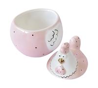Générique Chicken Storage Container - Hen Snack Jar, Vintage Farmhouse Countertop Style, Porcelain Glazed Animal Sculpture, Removable Lidded Cover, Weighted Organizer for Sweet Desserts