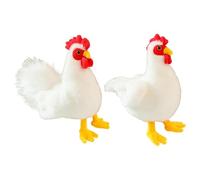 Générique Chicken Stuffed Animal - Farmhouse Bird Plush Doll, Adorable Soft Chick Figure Display Ornament, Realistic Animal Toy Collectible Decoration Piece for Kids Girls Boys Adults Bedroom
