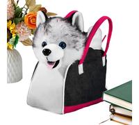 Générique Chien Peluche Électrique - Doux et Réaliste avec Sac de Transport,Jouet Électronique Robot Animal de Compagnie - pour Garçons Filles Dès 3 Ans Chambre Salle de Séjour Appartement