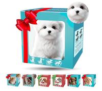 Générique Chien Robot 2025 - Mes Chiots robotiques réalistes - Chiens en Peluche interactifs pour Marcher, aboyer, remuer la Queue (D)