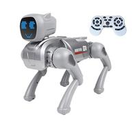 Générique Chien Robot Intelligent, Contrôle par Télécommande Et Application pour Figurines, Jouets Robot Chien Acrobatique avec Visage LED, pour Filles Maison Intérieur Anniversaire Jour des