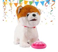 Générique Chien Robot - Jouet Intelligent en Peluche Doux Et Réaliste - Chien À Intelligence Artificielle avec Détection Tactile Et Imitation des Sons - pour Garçons et Filles, Noël, Pâques,