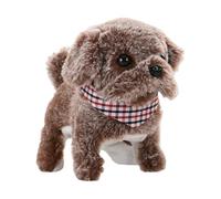 Générique Chien Robot réaliste - 16 x 15 x 9,5 cm, Chiot en Peluche Qui aboie et Court, Chien Jouet interactif, Animal en Peluche électronique pour, Maison, Chambre d'enfant | Salon Chambre Auberge