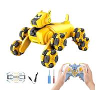 Générique Chien Robot Télécommandé - ABS 26.5x16.5x16cm | Chiot Robot Réaliste Rechargeable | Jouet Robbot Programmable RC | Jouets Voitures RC | Animaux Électroniques pour Jeu Et Adultes