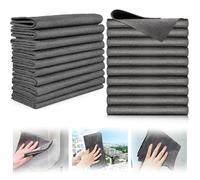 Générique Chiffon de Nettoyage Magique, 20 Pièces Chiffon de Nettoyage en Microfibre Réutilisable, Chiffon Vitre sans Trace Épaissi Multifunction pour Verre, Miroir, Cuisines, Voitures