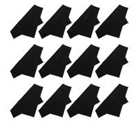 Générique Chiffon Microfibre pour Lunettes Lot de 100 Chiffons 13X13 CM Noir Forte Absorption d'Eau pour Nettoyage de Bijoux et Écrans d'Ordinateur