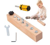 Générique Children Busy Toy Wooden Board - Screwdriver Board Set for Kids 3+ | Screw Sorter Game Ƒor Fine Motor Skills | for Home, Travel, Kindergarten