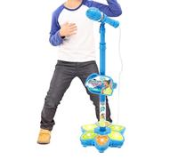 Générique Children Microphone with Stand - 39.37 inches Wireless Toy | Colorful LED Microphone - ABS Kids Microphones with Lights for Birthday Parties School Playroom and Performance Fun