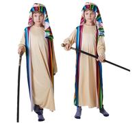 Générique Children’s White and Brown Shepherd Costume Xmas Joseph Costume Nativity Play Pantomime Fancy Dress Outfit for Kids Multiple Sizes Christmas Fancy Dress for Boys Costume de Berger Médiéval