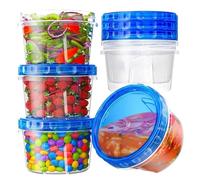 Générique Chill Stack Container, Freezer Storage Box, 4.33x3.5x3.03inch 16oz Meal Prep System with Airtight Lid Seal, Stackable Food Keeper Set, Durable Kitchen Organizer Box, Refrigerator Use