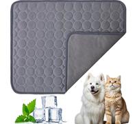 Générique Chillywoof Dog Cooling Mat, Kittra Cooling Mat for Cats, Summer Dog Coolings Mats Washable Ice Silk Self Cool Pad, 3 Layer System Instant Cool, Protect Your Pet (Dark Gray, 150 * 100cm)