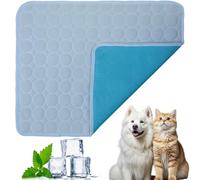 Générique Chillywoof Dog Cooling Mat, Kittra Cooling Mat for Cats, Summer Dog Coolings Mats Washable Ice Silk Self Cool Pad, 3 Layer System Instant Cool, Protect Your Pet (Light Blue, 70 * 55cm)