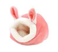 Générique Chinchilla Cotton Bed - Hamster Hideaway | Bunny Ears-Style Small Pet Winter Warm Hideaway, Small Animal Cave, Removable Plush Habitat Accessories for Hedgehogs
