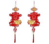 Générique Chinese Decorations | Spring Festival Decorations | Vietnamese New Year Decorations, Chinese New Year Ornaments, 89x30x0.5cm Hangable Tassel Ornaments for New Year & Prosperity