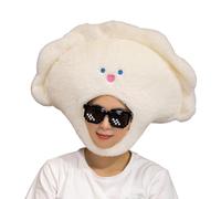 Générique Chinese Dumpling Hat, Plush Cosplay Headgear, Festival Costume, 35x32cm, Soft Funny Accessory for, Carnival, Birthday, Thanksgiving, Easter Celebrations and Imaginative Play