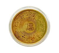 Générique Chinese Horse Gold Luck Coin | Lucck Charm Challenge Coinn | Horsse for Luckk Decoration Coiin - Collectible Commemorative Keepsake for Collectors Men Women Family Friends