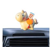 Générique Chinese Horse Statue - Cute Resin Sculpture for Desktop Living Room Party Decor | Colorful with Horse Ornament, Traditional Detailing, Shelf, Festival Souvenir for Collectors