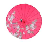 Générique Chinese Silk Parasol - Classical Asian Umbrella | Wooden Handle