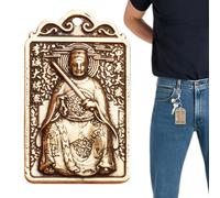 Générique Chinese Style Cards - Take Your Luck Outdoors, Card, Chinese Style Animal Keychain | Metal 2024 Ornaments Protection Cards Bring Luck for Auspicious Success Wealth