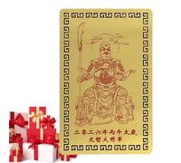 Générique Chinese Tai Sui Card - 2026 Horse Year General Keepsake | Chinese Small Gold Blessing Cards, Good Luck Card - For Festival, Wealth, Harmony, Prosperi