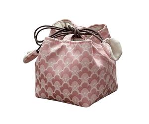 Générique Chinese Tea Storage Bag - Organizer | 9x8.5x8.5cm Compact Size Pouch with Drawstring Functions, Brocade Material Tea Tool with Outdoor Use, Office Travel Accessory, Picnic Road Trip