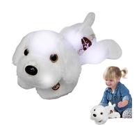 Générique Chiot LED, Peluche Chiot Lumineuse | Jouet pour Chiot Brillant - Oreiller en Peluche Doux pour, Chien, veilleuse LED, pour l'heure du Coucher, pour Les Tout-Petits et Les, 14 Pouces