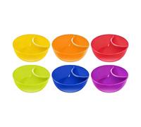 Générique Chip And Dip Bowl - 15x15x5cm Divided Mixing Container | 6 Pieces Snack And Dip Bowls | Snack, Dipping Bowl Set For Party Movie Night Buffet Appetizer Picnic Breakroom