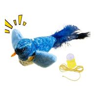 Générique Chirping Bird Cat Toy - Interactive Plaything for Indoor Cats | Soft Plush Shell Using Motion Activated Sound Module, Hanging Teaser Design, Encourages Hunting Instinct Exercise Engagement