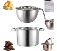 Générique Chocolate Fondue Pot - Baking Fondue Tool, Cheese Melting Pot, Butter Melter Pots, for Butter Culinary Home Kitchen Restaurant Chocolate Cheese Candy Dessert (3.5+4L)