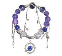 Générique Choix Noir Couple Mamie Femmes Anneaux Pendant Beaded Bracelets For Jonc 8 Bracelet Bracelets Largeur Bijoux (Purple, One Size)