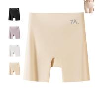 Générique Choosemuc Underwear, Choosemuc High-Waist & Butt-Lifting Ice Silk Panties, 7A-Grade Invisible, 3-in-1 Panty Shorts (Beige,3TG)