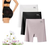 Générique Choosemuc Underwear, Choosemuc Ice Silk Panties, Women High-Waist & Butt-Lifting Invisible Sealmless Ice Silk Panties (Mix7,3pcs,3TG)