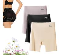 Générique Choosemuc Underwear, Choosemuc Ice Silk Panties, Women High-Waist & Butt-Lifting Invisible Sealmless Ice Silk Panties (Mix9,3pcs,L)