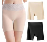 Générique Choosemuc Underwear, Women High-Waist Ice Silk Underwear with Tummy-Control Hip-Lifting (2PCS-B,TTG)