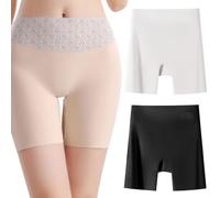 Générique Choosemuc Underwear, Women High-Waist Ice Silk Underwear with Tummy-Control Hip-Lifting (2PCS-A,L)