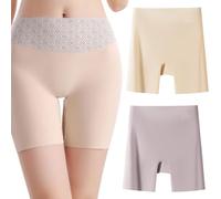 Générique Choosemuc Underwear, Women High-Waist Ice Silk Underwear with Tummy-Control Hip-Lifting (2PCS-C,3TG)