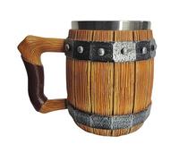 Générique Chope à Bière | Style Tonneau Rétro Décoration Vintage | Tasse À Eau Amusante Pour Consommation - Pour Anniversaire Fête Bureau Bar Café Boissons Froides ou Chaudes