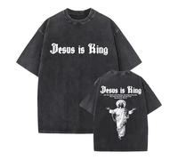 Générique Christian Jésus Pardonne-Leur Forgive Them Father Père T-Shirt Vintage délavé à Manches Courtes pour l'été Vêtements sacrés Classiques de la Foi