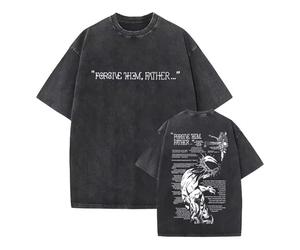 Générique Christian Jésus Pardonne-Leur Forgive Them Father Père T-Shirt Vintage délavé à Manches Courtes pour l'été Vêtements sacrés Classiques de la Foi