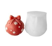 Générique Christmas Ball Mold Easy Release Bow Snowflake Mould