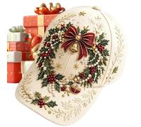 Générique Christmas Beaded Baseball Hat DIY Kit Handmade Christmas Headgear